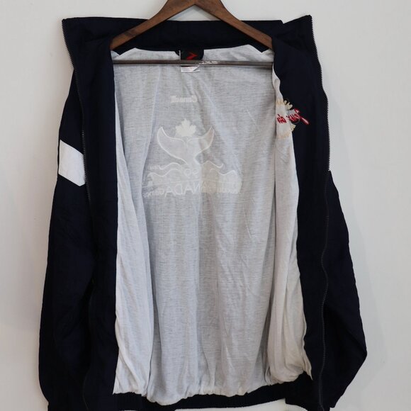 Vintage 1999 Brooks Windbreaker Navy/White NOS Canada Games Large - Picture 4 of 12